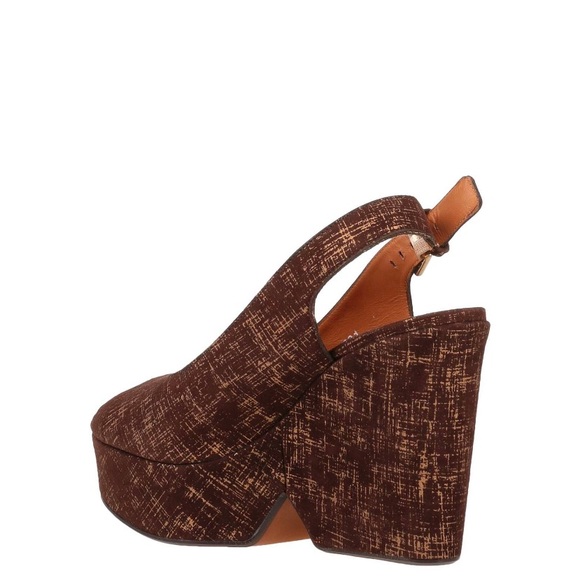 Robert Clergerie Dylan Brown/Gold Platform Sandals SZ 6/36 - Picture 3 of 7